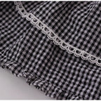 Plaid Tiered Ruffle Wrap Skirt OLA036