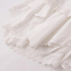Asymmetric Embroidered Lace Mini Skirt OLA039