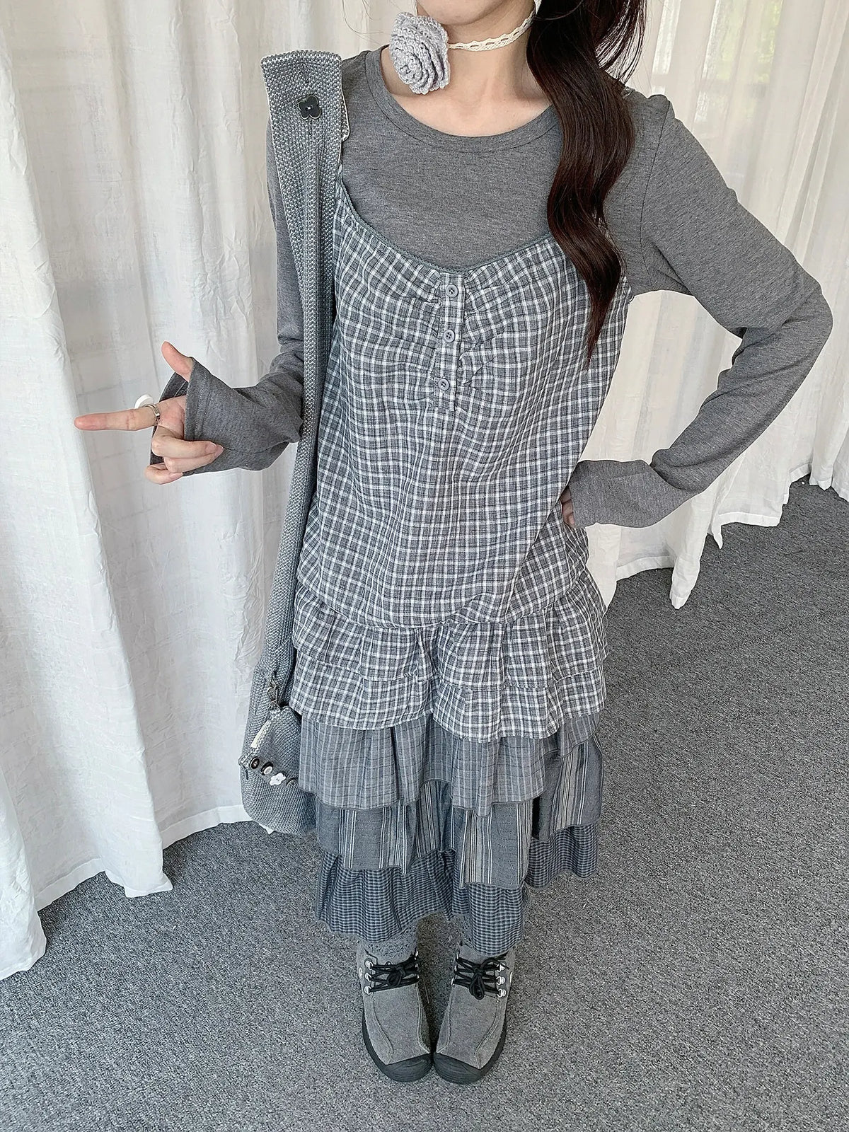 Ruffle Layered Top Set OL2442