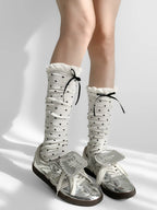 Polka Dot Lace Leg Warmers OLA017