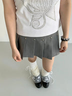 Star Stud Pleated Skirt oliviroa オリヴィオラ