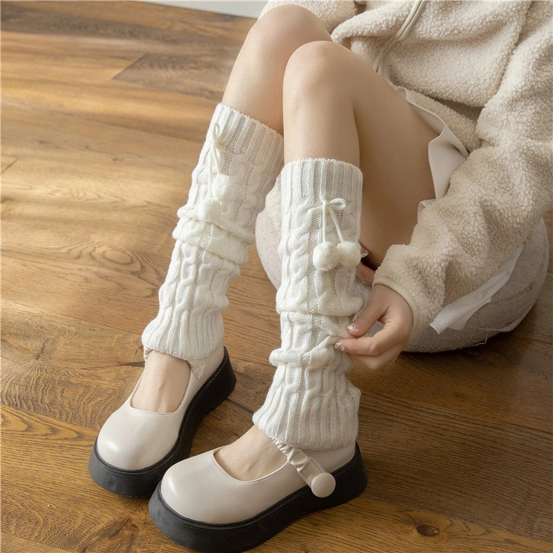 Pom Pom Ballet Leg Warmers oliviroa オリヴィオラ
