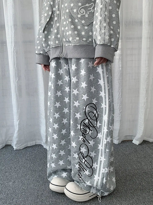 Allover Star Stripe Barrel Sweatpants oliviroa オリヴィオラ