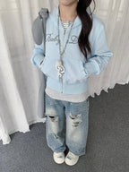 Studded Letter Zip Hoodie oliviroa オリヴィオラ