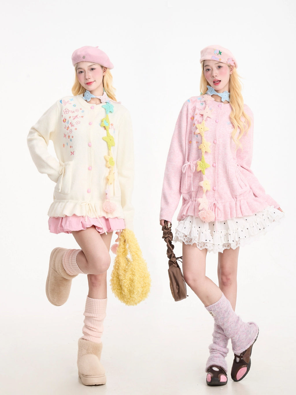 Floral Embroidery Knit Cardigan oliviroa オリヴィオラ