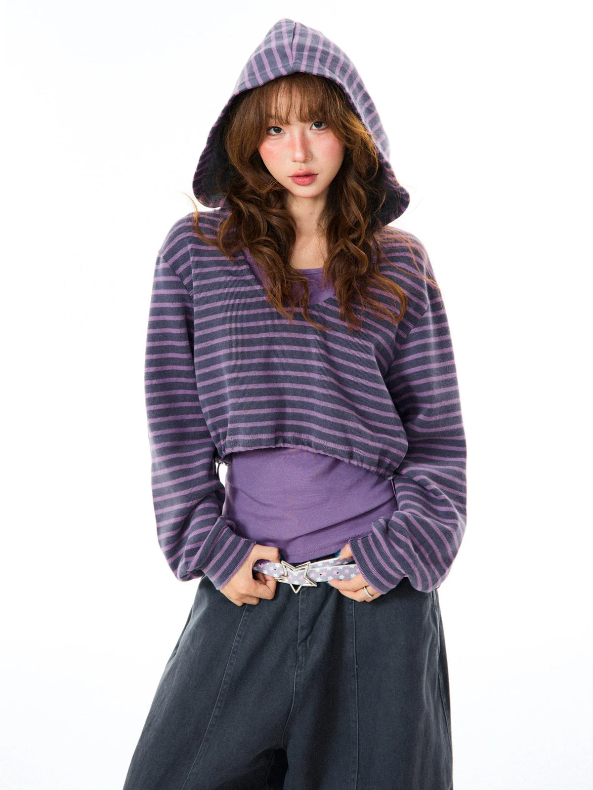 Cartoon Girl Raglan Long Sleeve Tee oliviroa オリヴィオラ