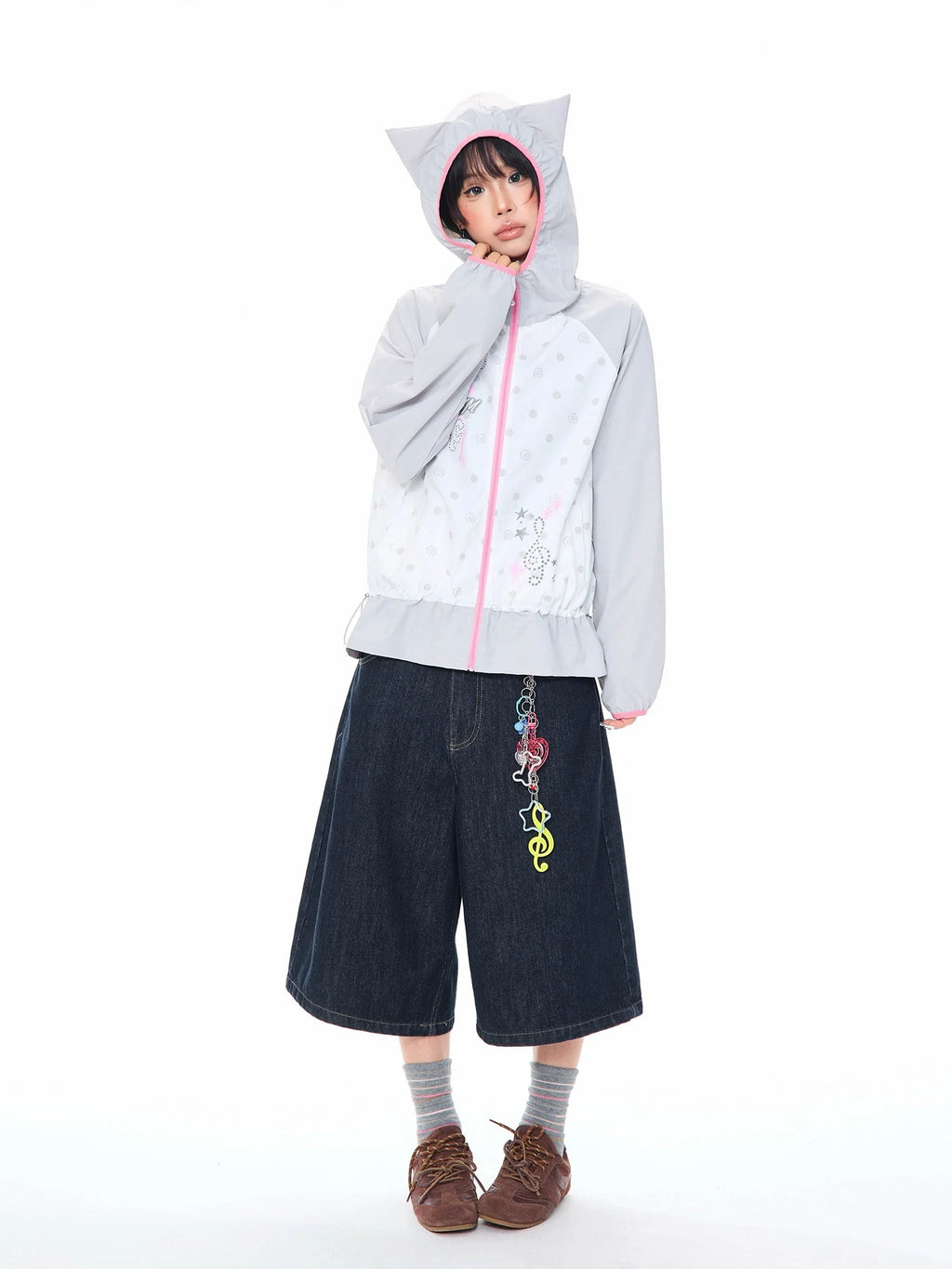 Melody Dot Hooded Jacket OL2371