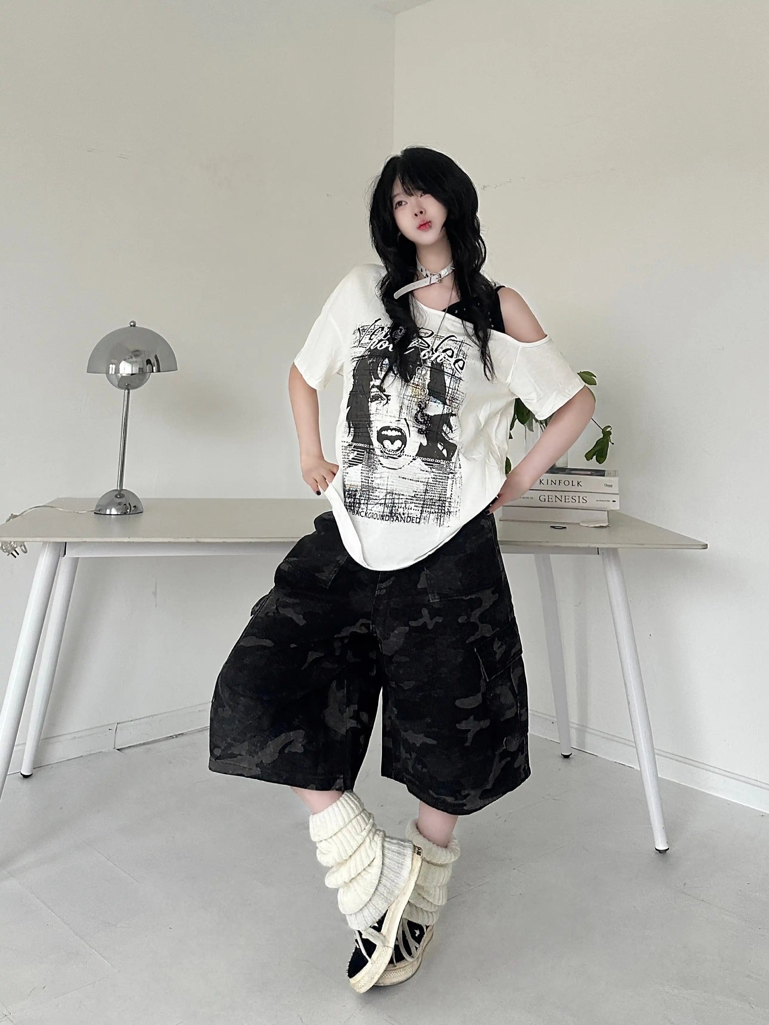 Vintage Off Shoulder Tee OL2346
