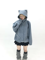 Cat Ear Wing Pocket Hooded Jacket OL2483