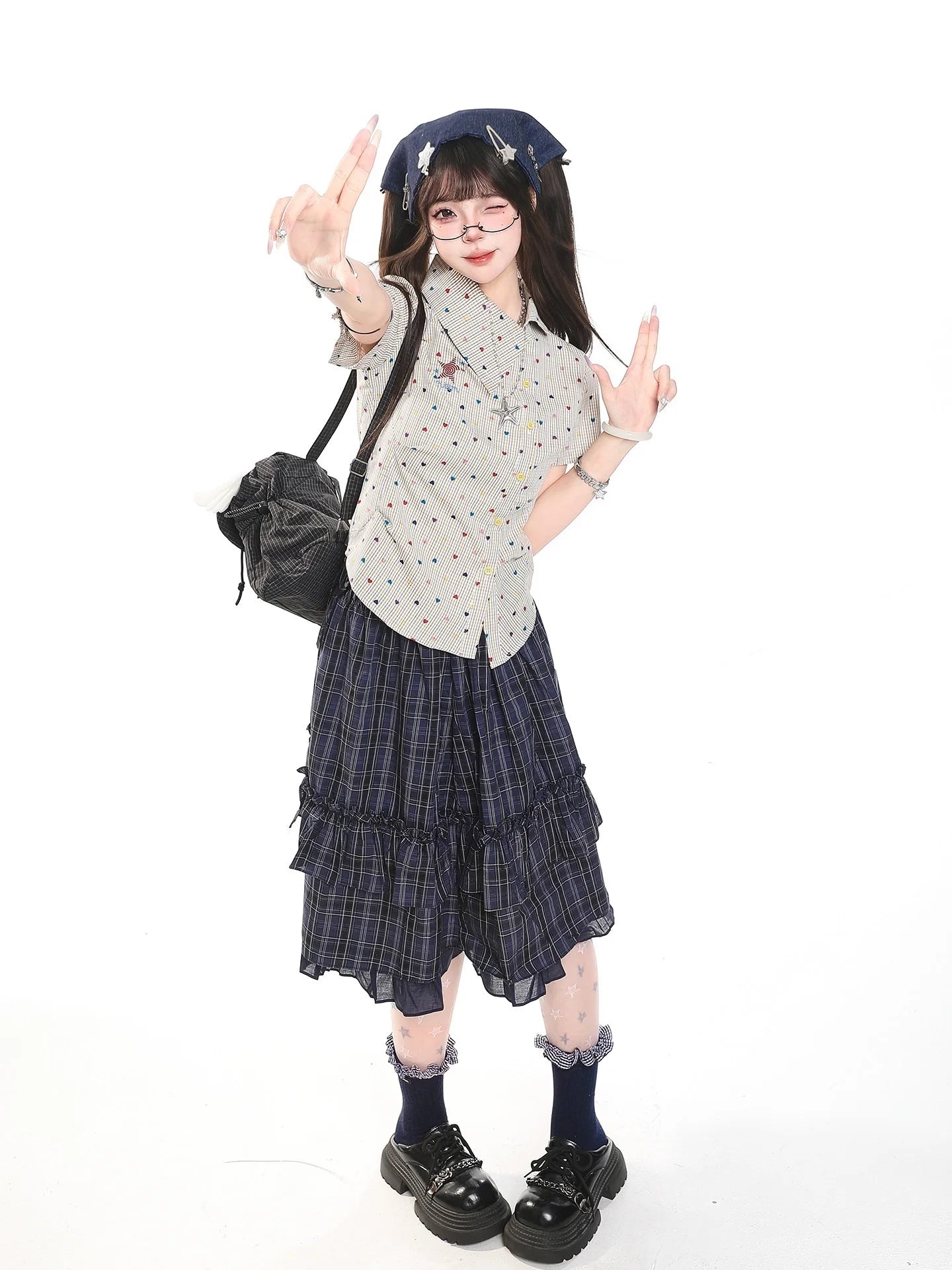 Vintage Plaid Collared Shirt OL2337