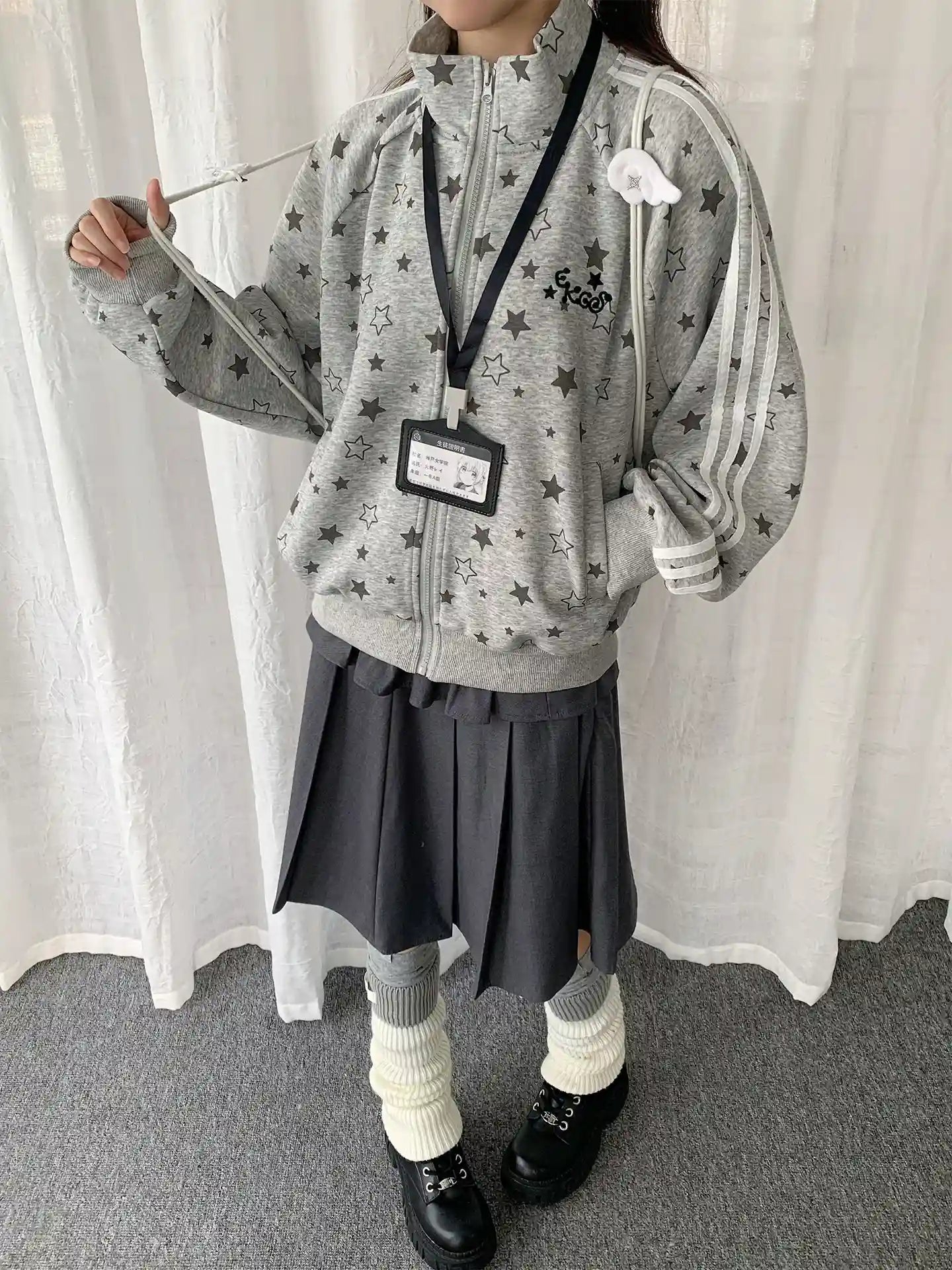 Y2K Star Oversized Sweatshirt   OL2243