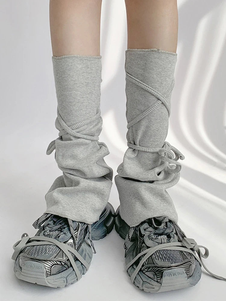 Lace Up Leg Warmers oliviroa オリヴィオラ