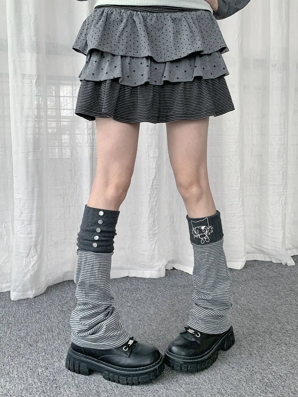 Cartoon Stripe Leg Warmers OLA032