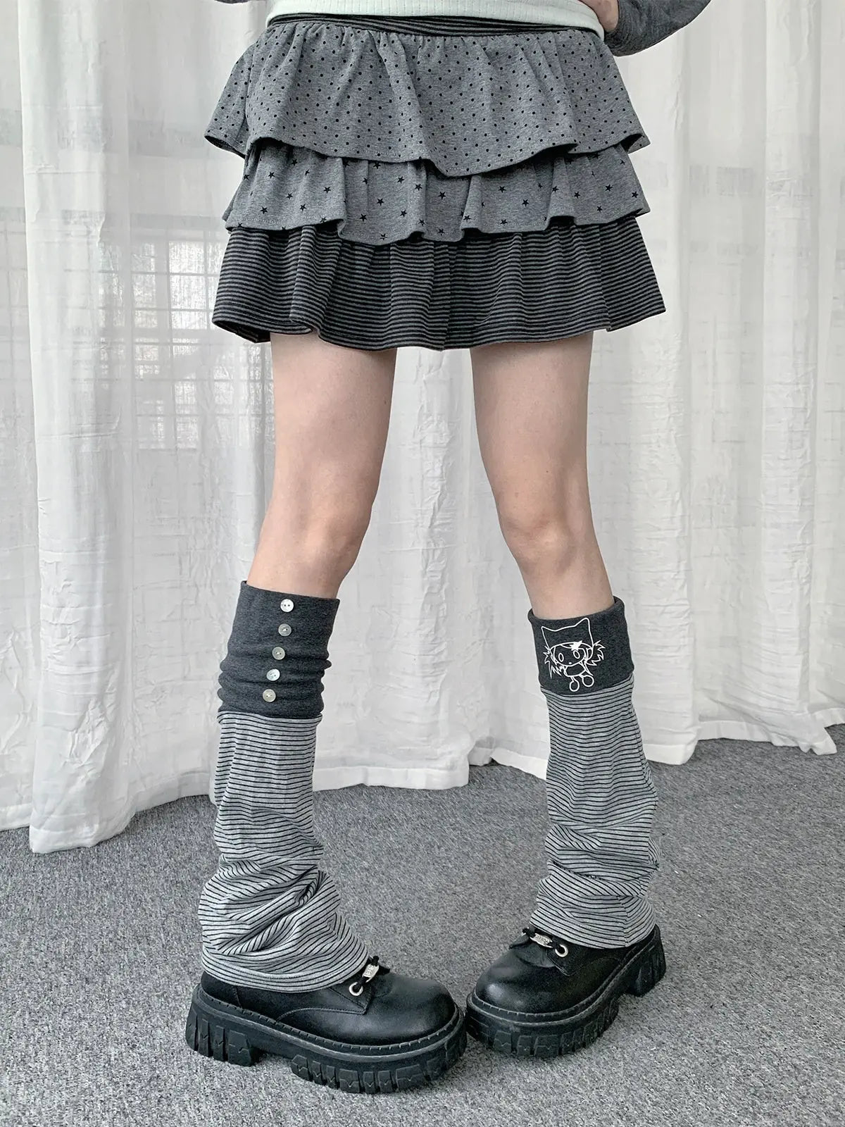 Cartoon Stripe Leg Warmers OLA032