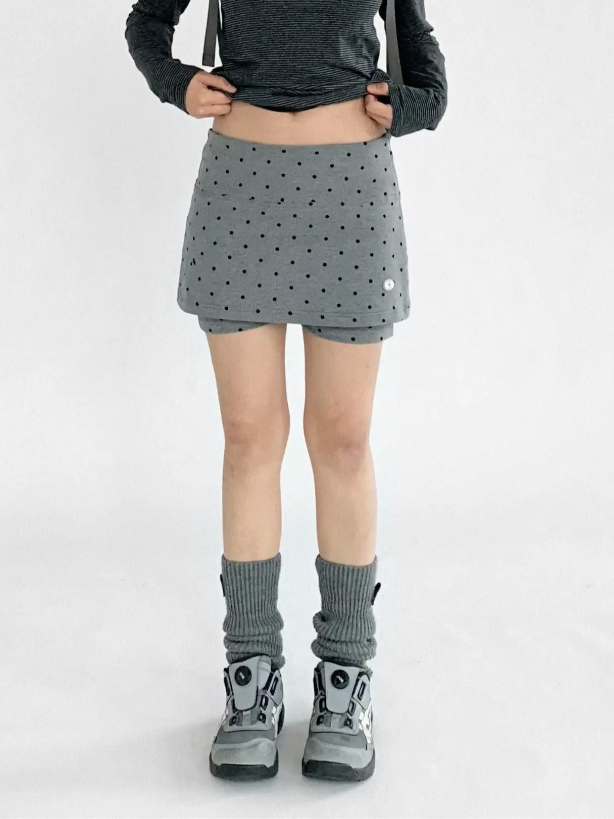 Polka Dot Layered Shorts OL2350