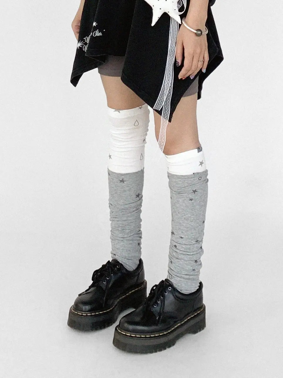 Star Drop Knit Leg Warmers OLA025