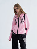 Star Skull Graphic Zip Hoodie oliviroa オリヴィオラ