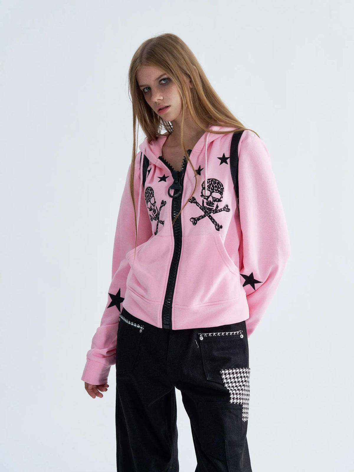 Star Skull Graphic Zip Hoodie oliviroa オリヴィオラ