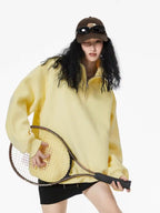 Half-Zip Stand Collar Sweatshirt with Relaxed Fit OL1991