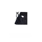 Music Note Plaid Pleated Wrap Skirt OLA035