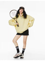 Half-Zip Stand Collar Sweatshirt with Relaxed Fit OL1991