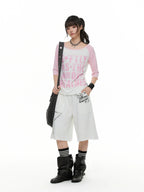 Contrast Raglan Graphic T-Shirt OL2379