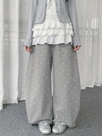Polka Dot Star Crescent Cargo Pants OL2287