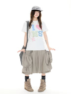 Bow Tie Pocket Bubble Skirt OL2413