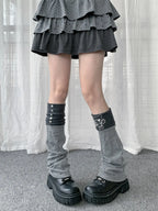 Cartoon Stripe Leg Warmers oliviroa オリヴィオラ