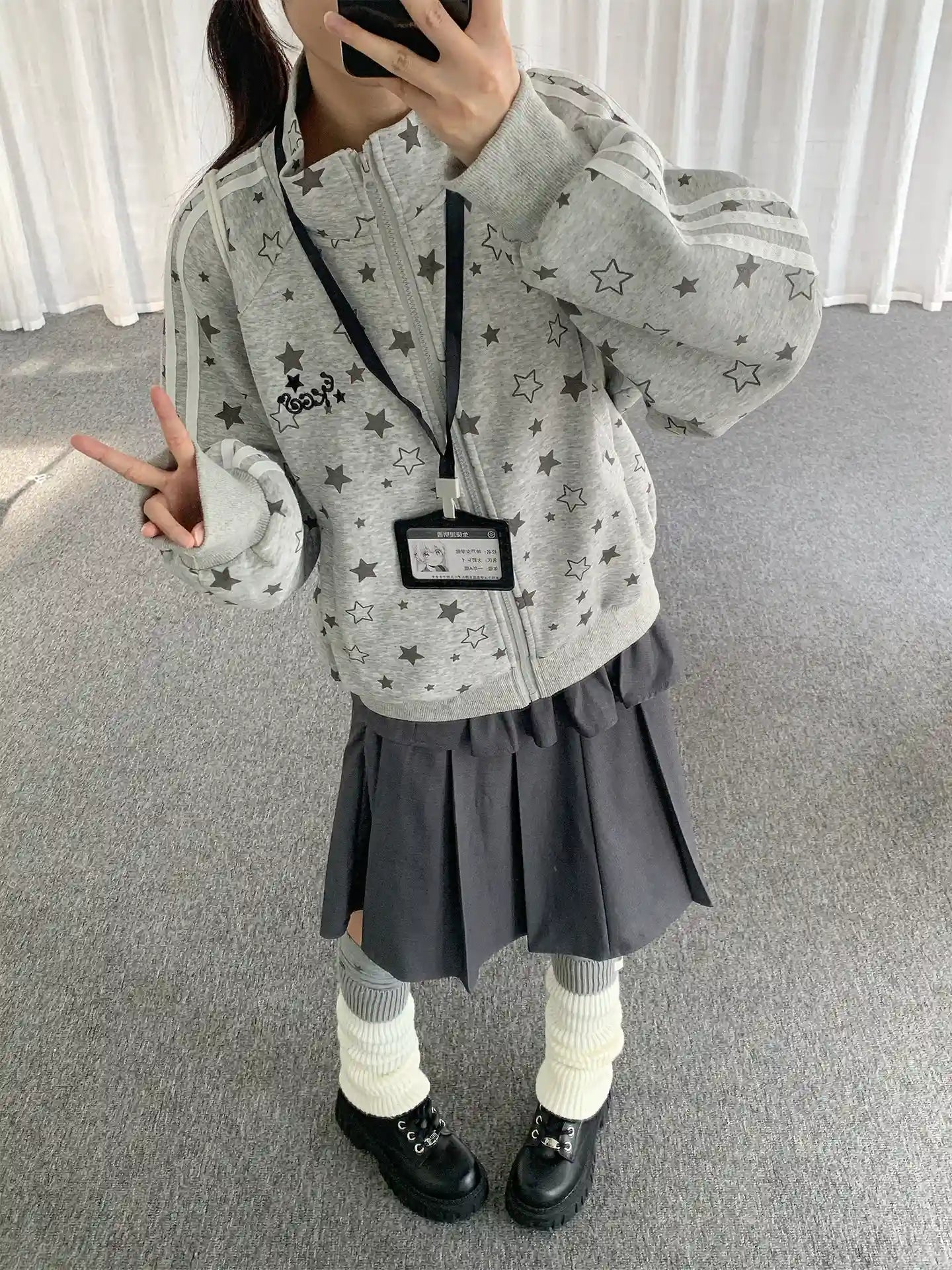 Y2K Star Oversized Sweatshirt   OL2243