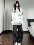 Vintage Star Print Hooded Jacket oliviroa オリヴィオラ