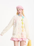Floral Embroidery Knit Cardigan OL2418
