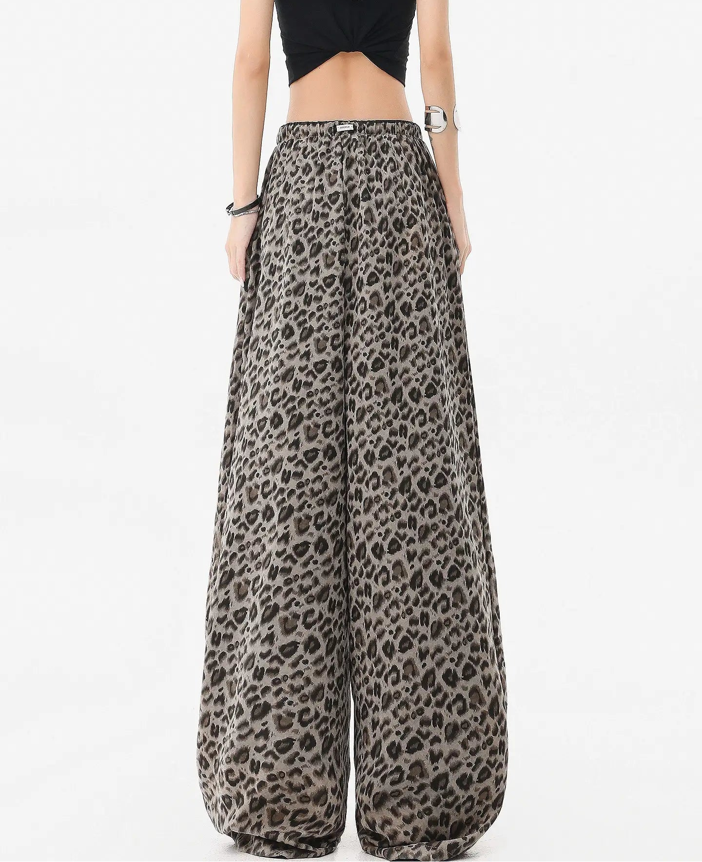 Leopard Print Wide Leg Pants OL2361