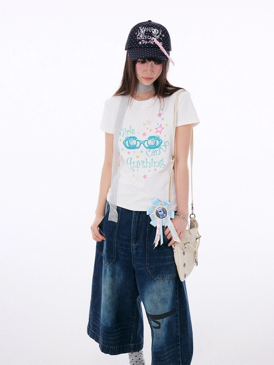 Girls Can Do Anything Graphic Tee oliviroa オリヴィオラ