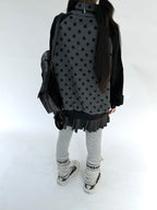 Star Print Stand Collar Double Zip Jacket OL2482