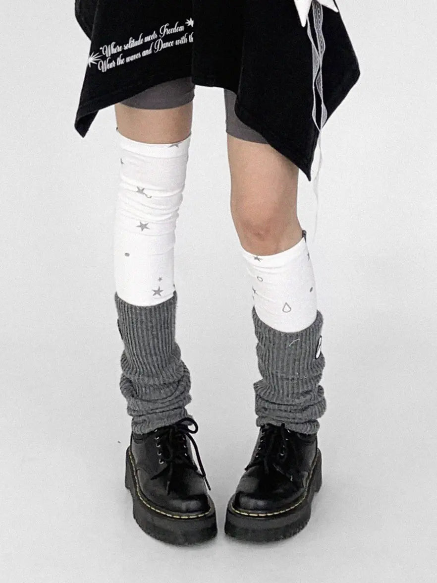 Star Drop Knit Leg Warmers OLA025