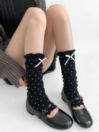 Polka Dot Lace Leg Warmers OLA017