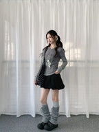 Y2K Layered Stripe Slim Fit Top   OL2244