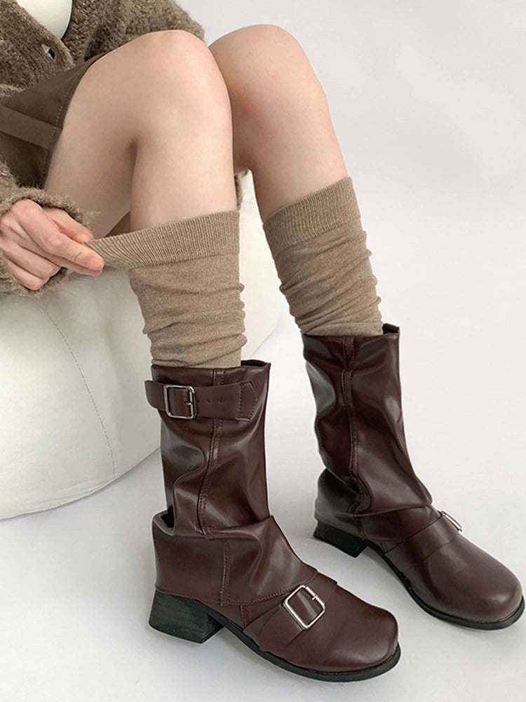 White Cozy Leg Warmers OLA023