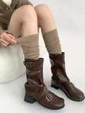White Cozy Leg Warmers OLA023