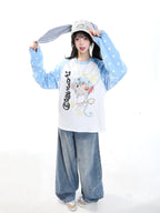 Cartoon Contrast 긴팔 티셔츠 OL2431