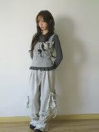 Star Print Layered Slim Long Sleeve Tee OL2440