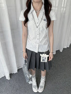 Polka Dot Stripe Slim Fit Shirt OL2293