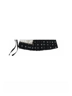 Black Embellished Pleated Wrap Skirt OLA043