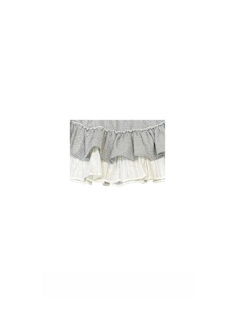 Plaid Bow Ballet Wrap Skirt OLA048