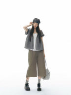 Contrast Plaid Shirt OL2341