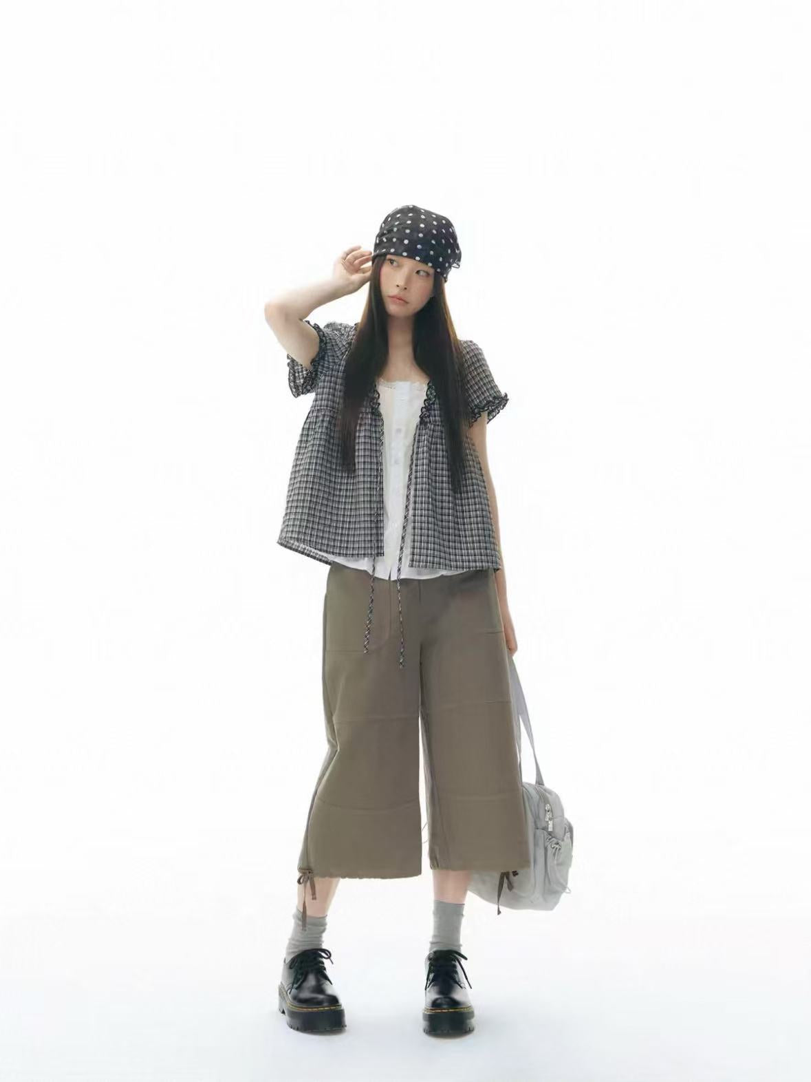 Contrast Plaid Shirt OL2341