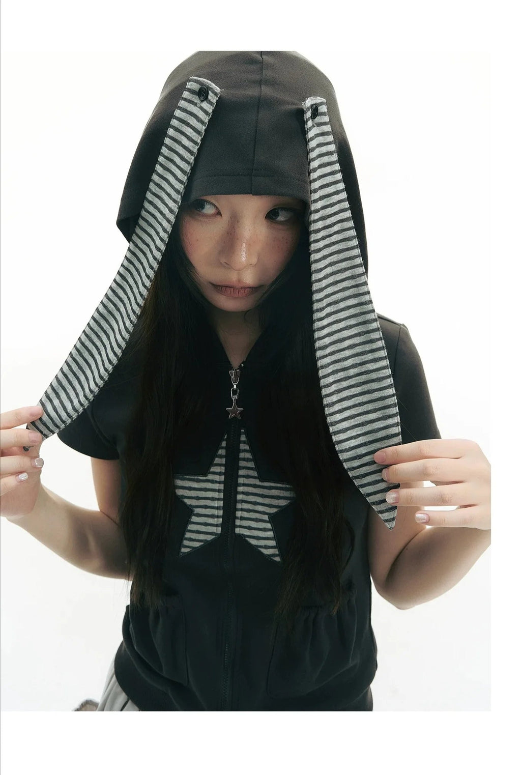 Y2K Bunny Hood Top OL2340