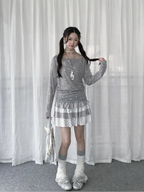 Star Print Slim Long Sleeve Tee OL2282