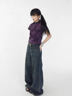 Grape Dot Embroidered Tee OL2349